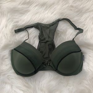 OLIVE GREEN CLASP FRONT AERIE BRA